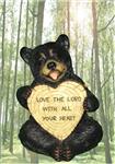 BD30157 Bearhart Black Bear with Sign